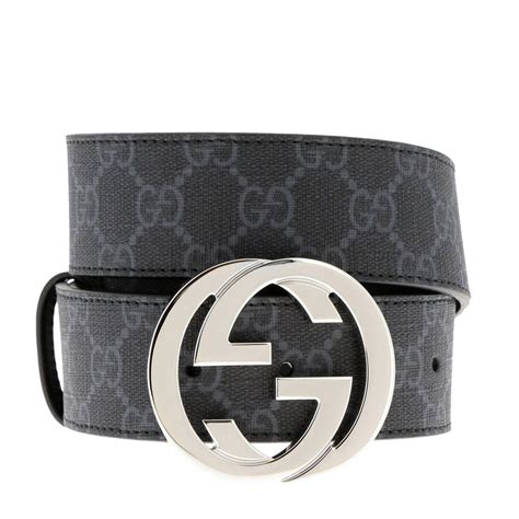 gucci supreme belt men's|black Gucci imprime belt.